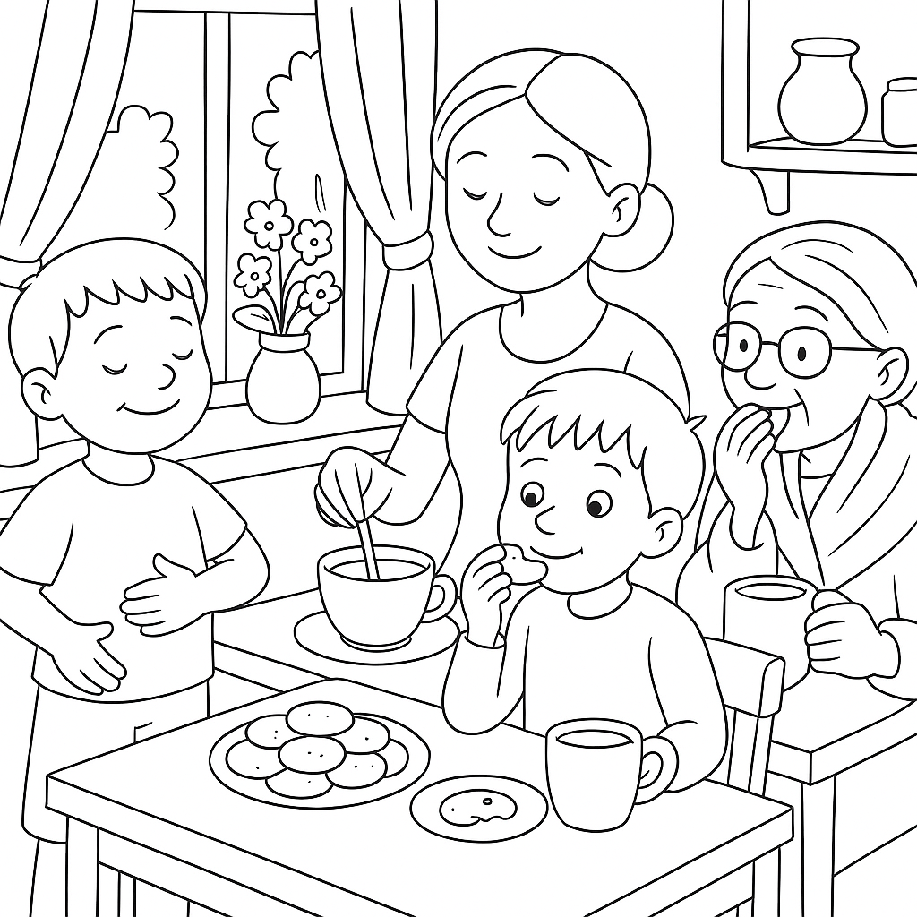 Раскраска по сказке "Печенье"