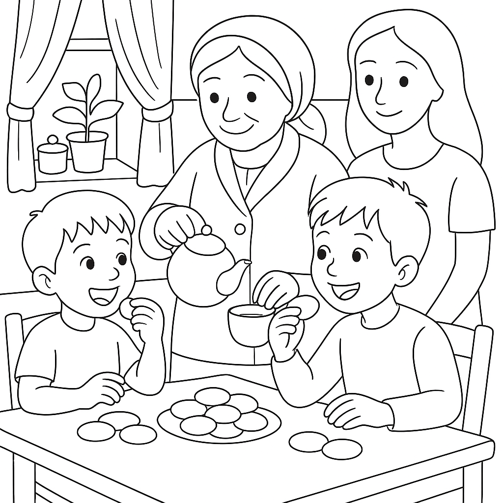 Раскраска по сказке "Печенье"