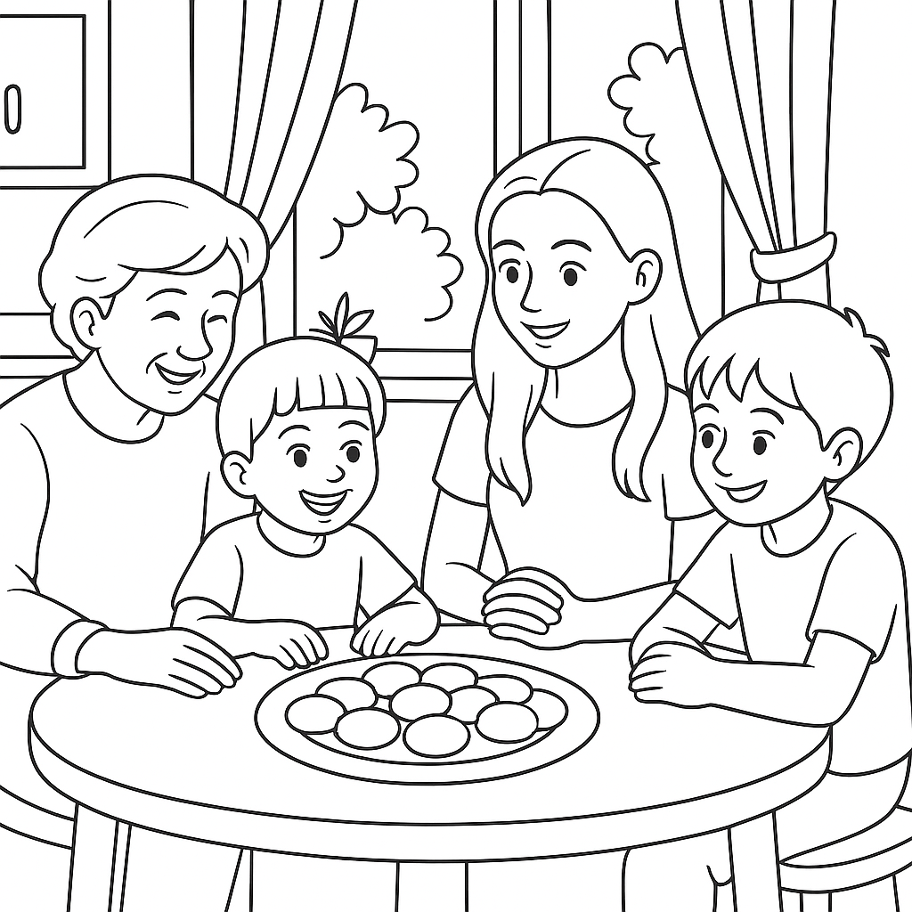 Раскраска по сказке "Печенье"