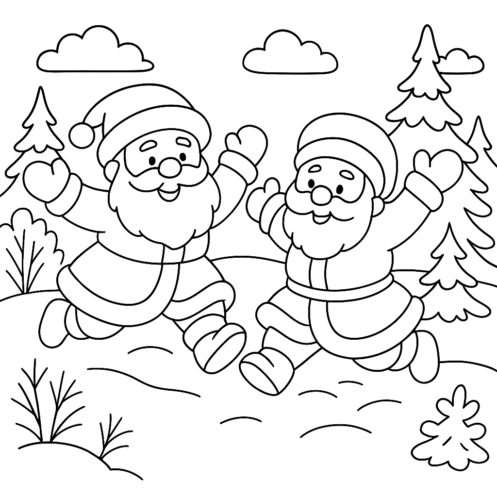 Раскраска по сказке "Два мороза"