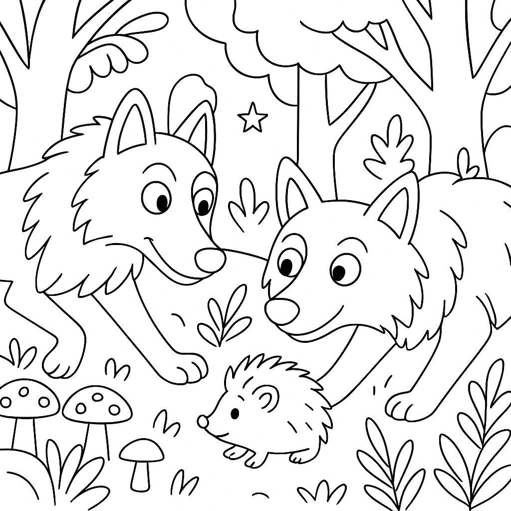 Раскраска по сказке "Тихая сказка"