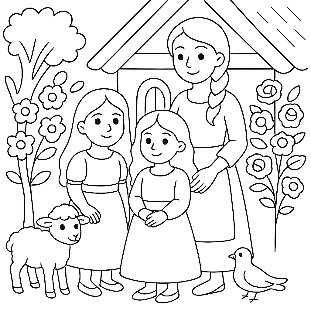 Раскраски: Белоснежка и алоцветик