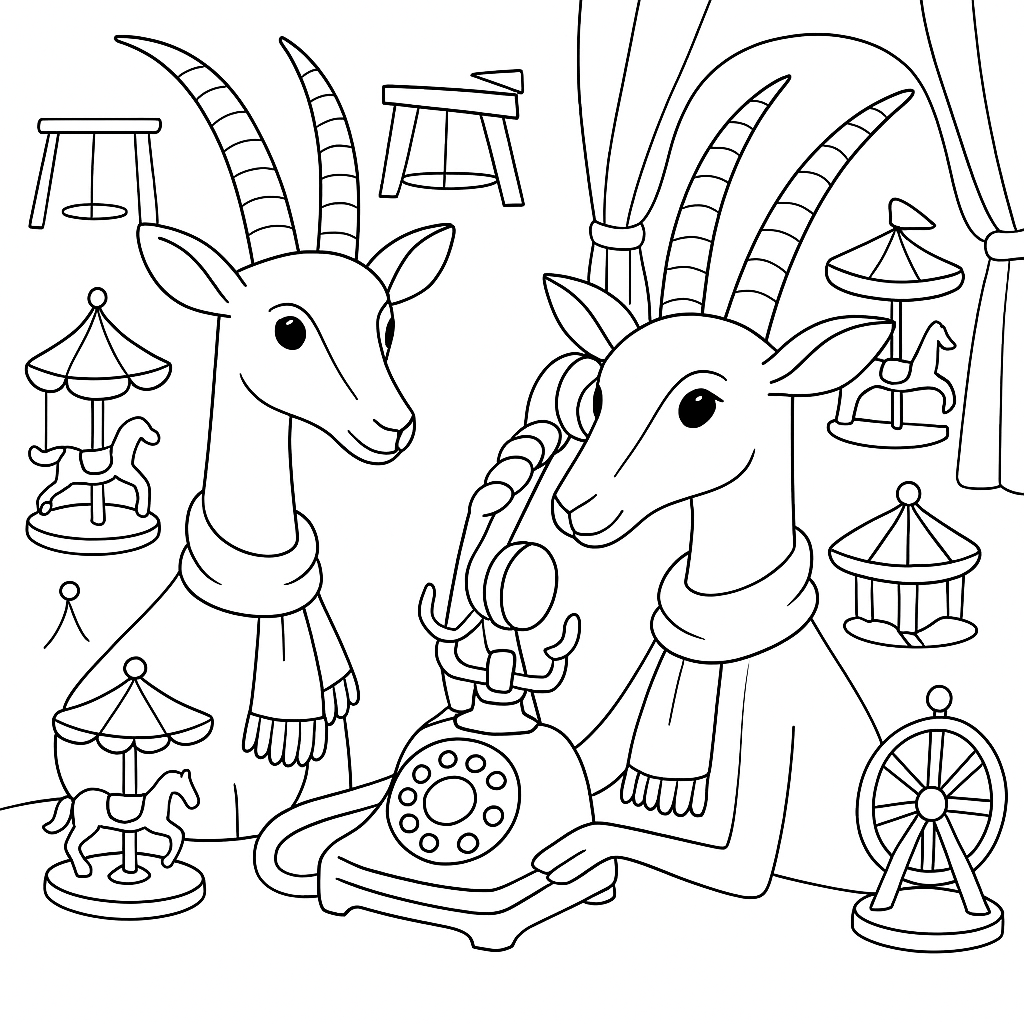 Раскраска по сказке "Телефон"