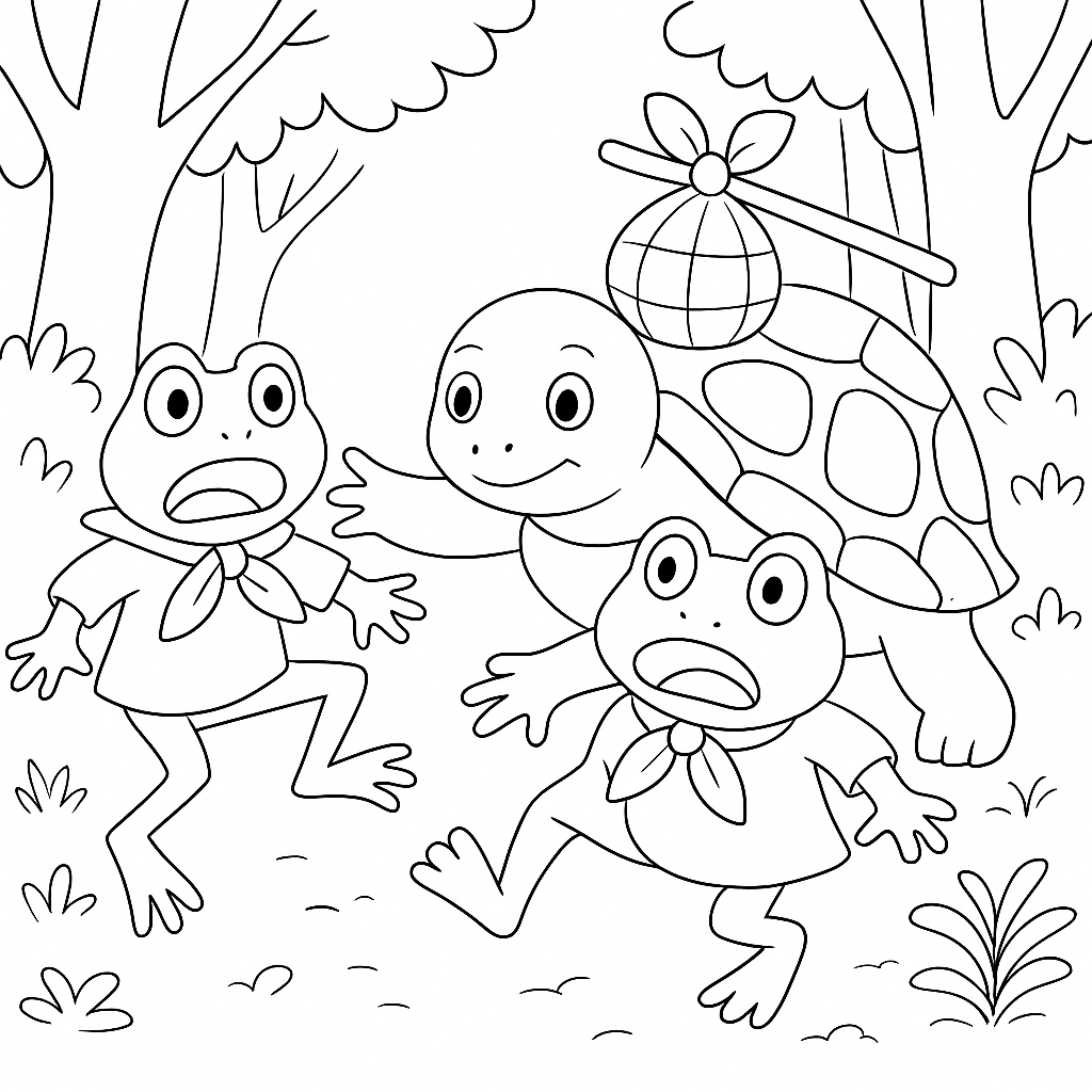 Раскраска по сказке "Черепаха"