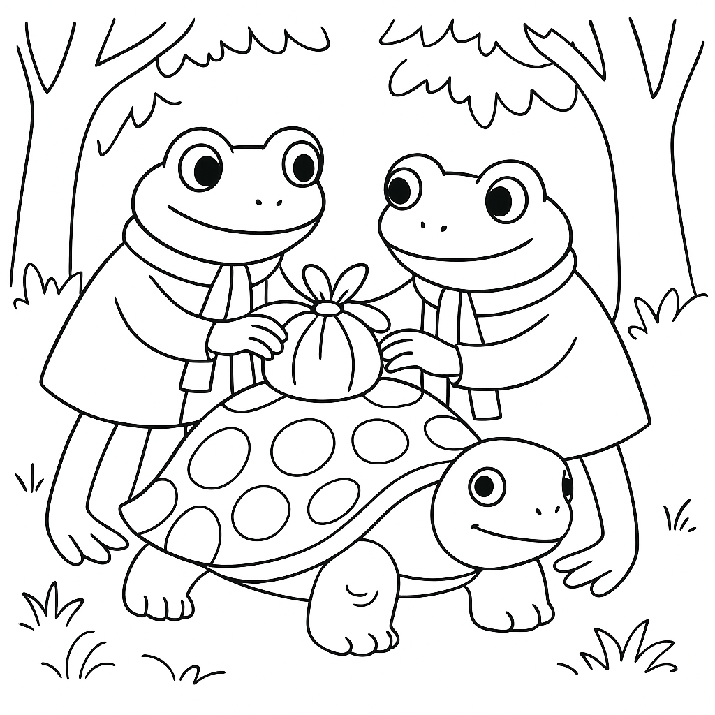 Раскраска по сказке "Черепаха"