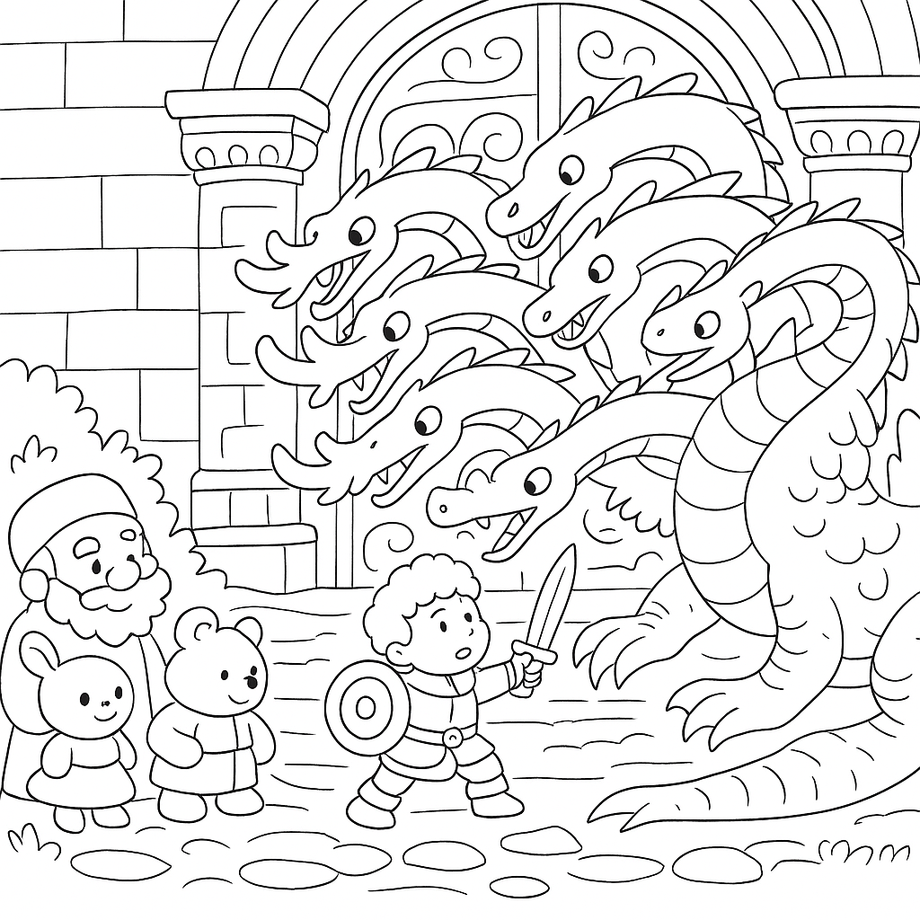 Раскраска по сказке "Фролка-сидень"