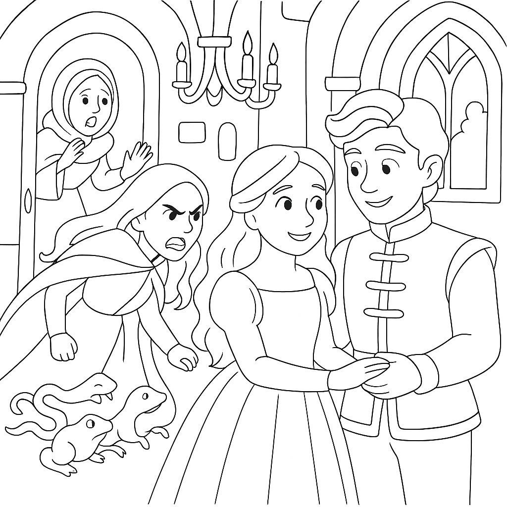 Раскраска по сказке "Волшебство"