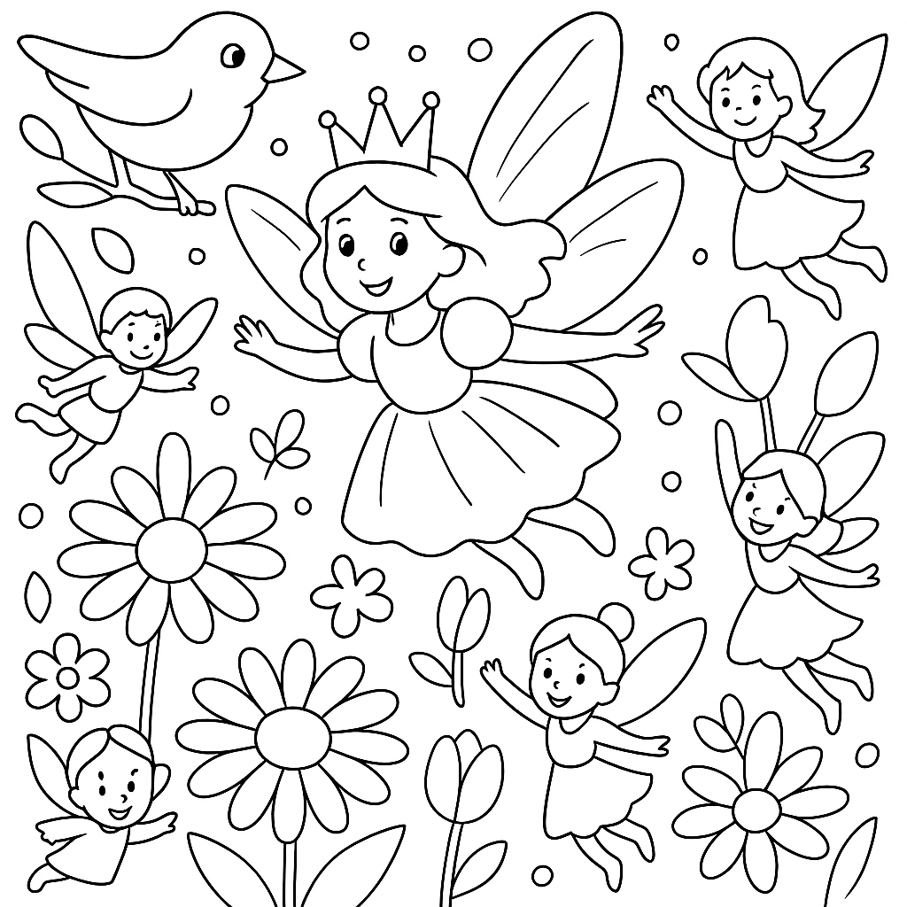 Раскраска по сказке "Дюймовочка"