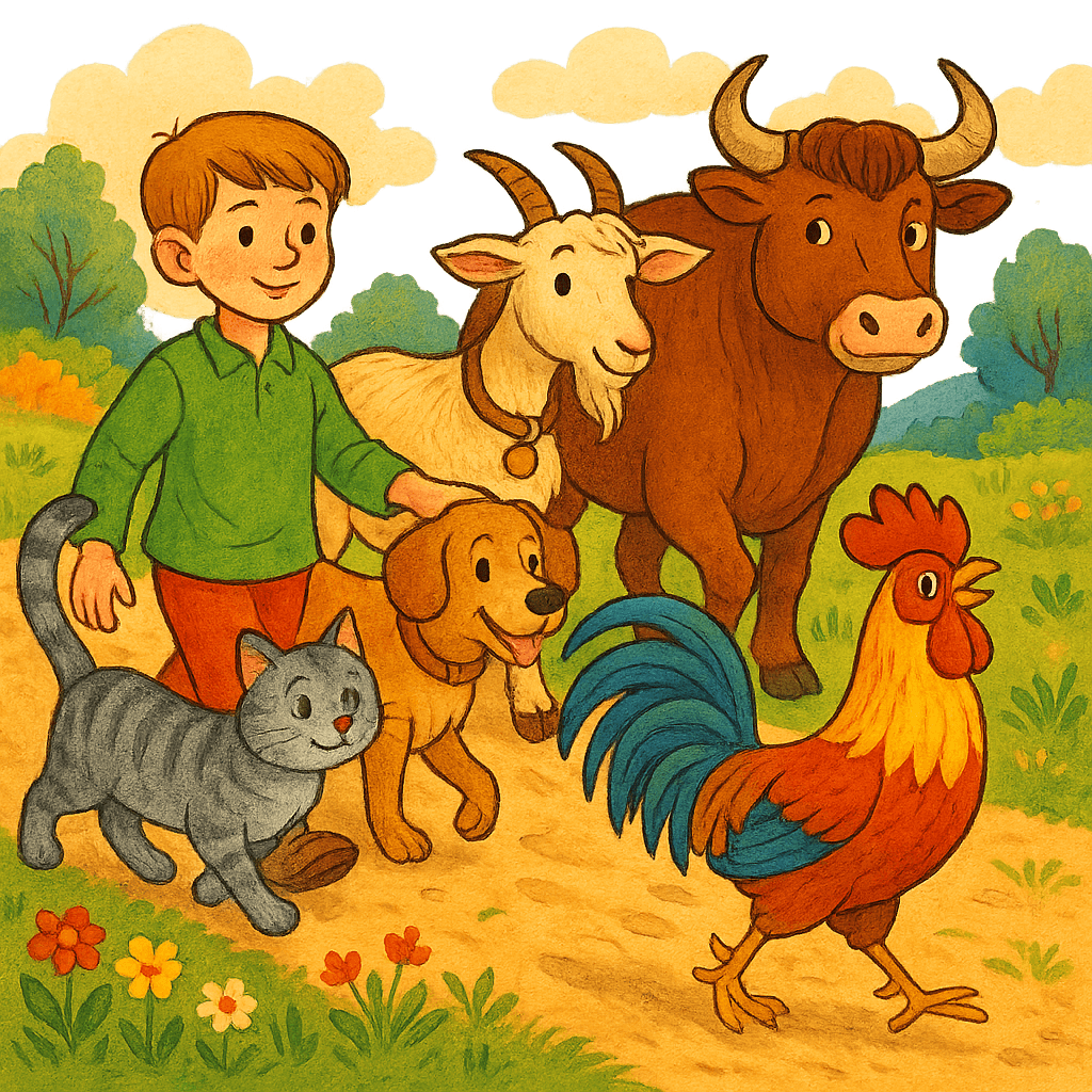 К отряду друзей присоединяется петух