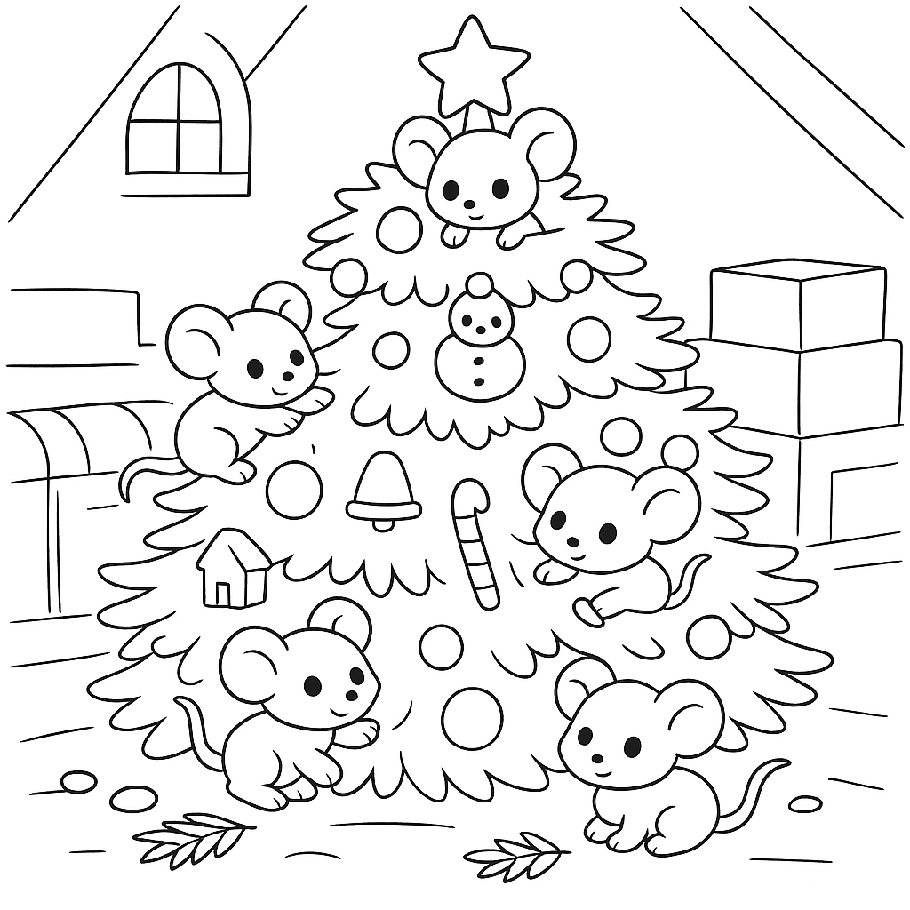 Раскраска по сказке "Ель - читать сказку"