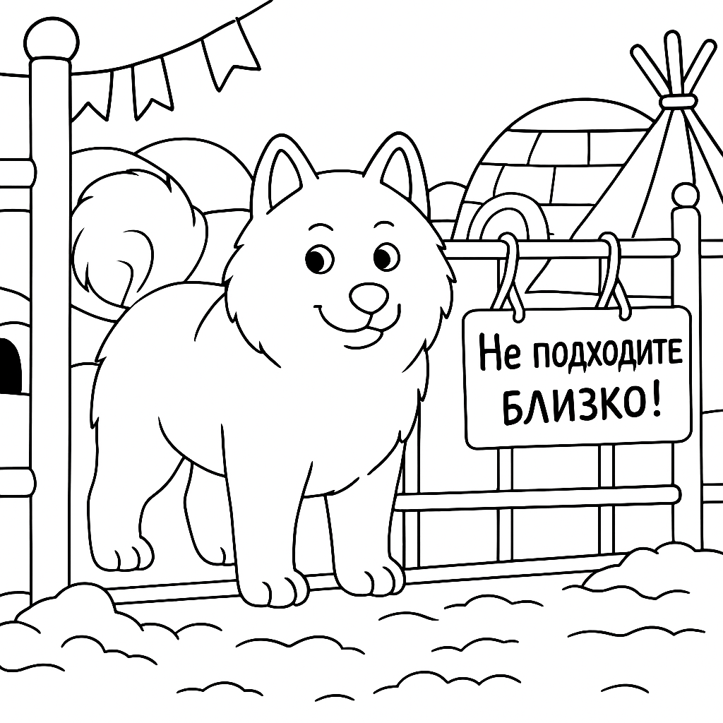 Раскраска по сказке "Детки в клетке"