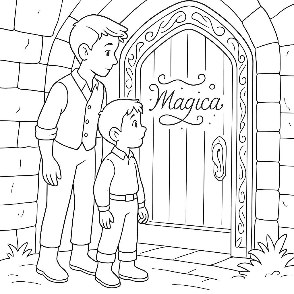 Раскраска по сказке "Загадки ведьмы Гианы"