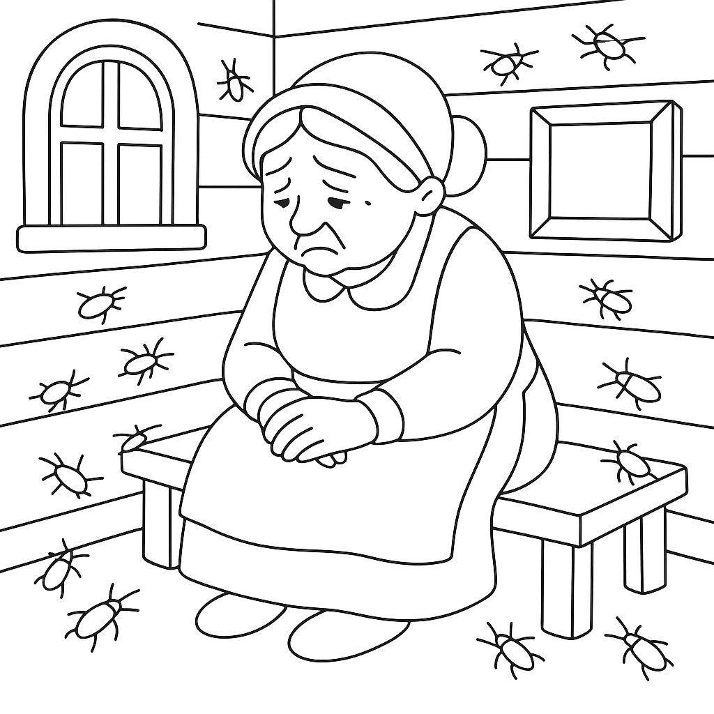 Раскраска по сказке "Федорино горе"