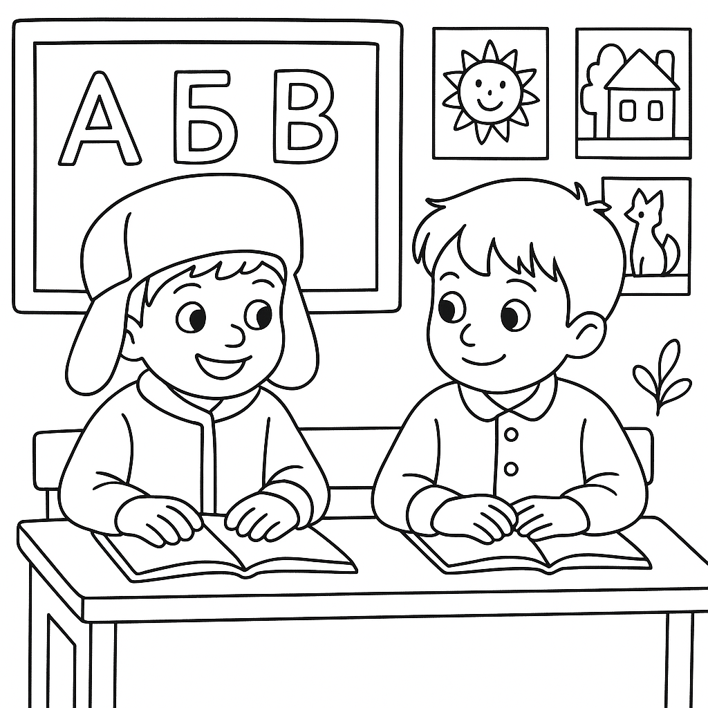 Раскраска по сказке "Филипок"