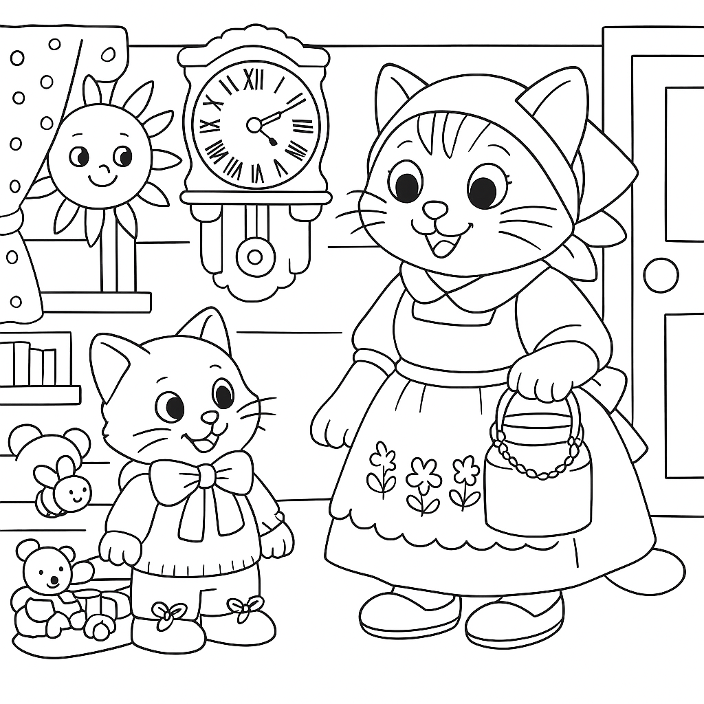 Раскраска по сказке "Как стать большим"