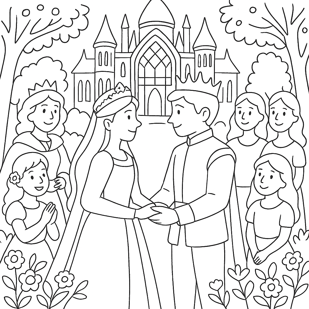 Раскраска по сказке "Грейс и дерек"