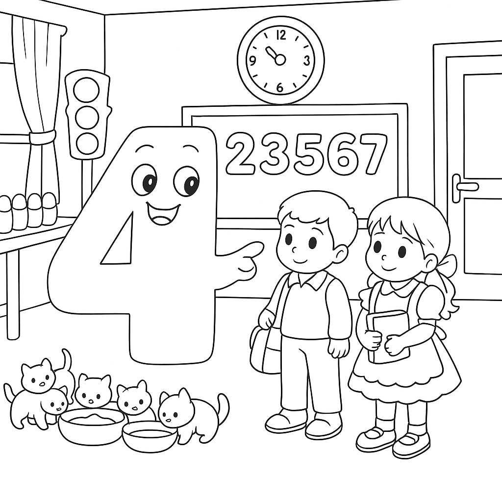 Раскраска по сказке "Веселый счет от 1 до 10"