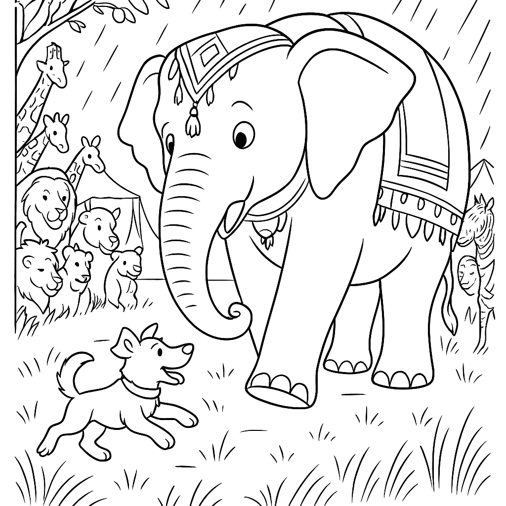 Раскраска по сказке "Слуги её величества"