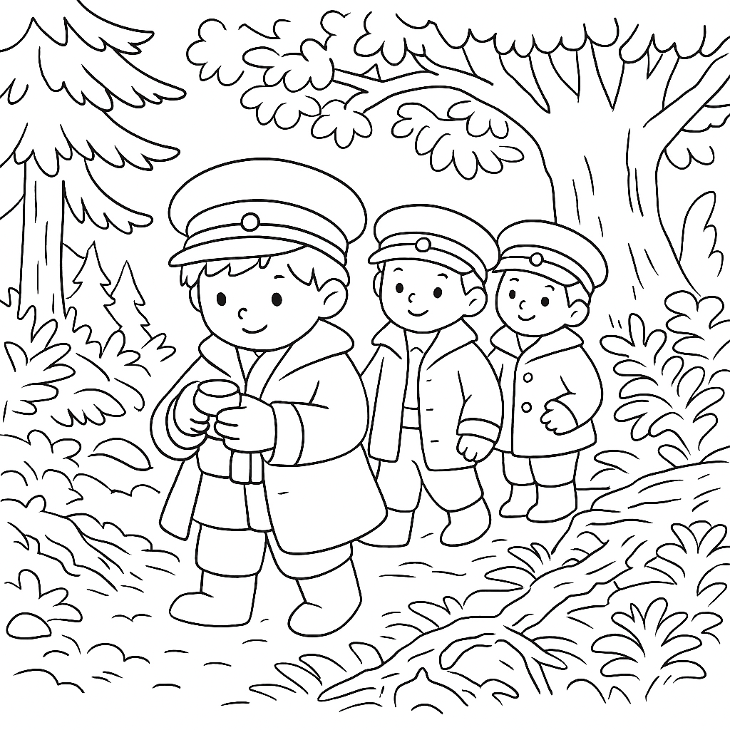 Раскраска по сказке "Фролка-сидень"