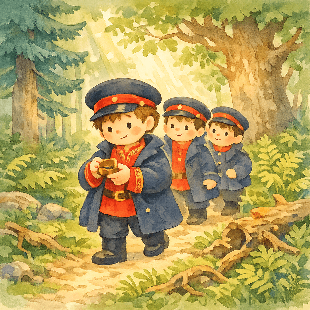 Фролка-сидень с друзьями идет по дремучему лесу