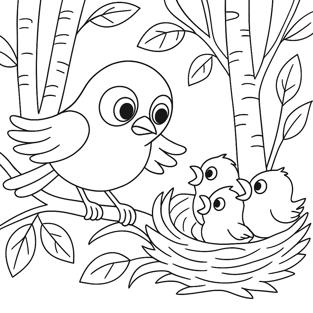 Раскраска по сказке "Этажи леса"