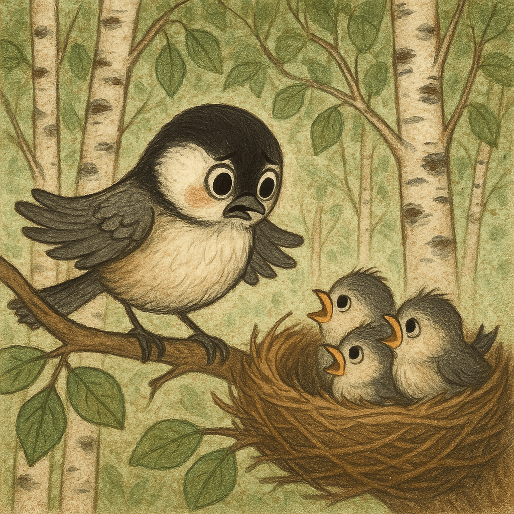 Волнующиеся гаечки в лесу