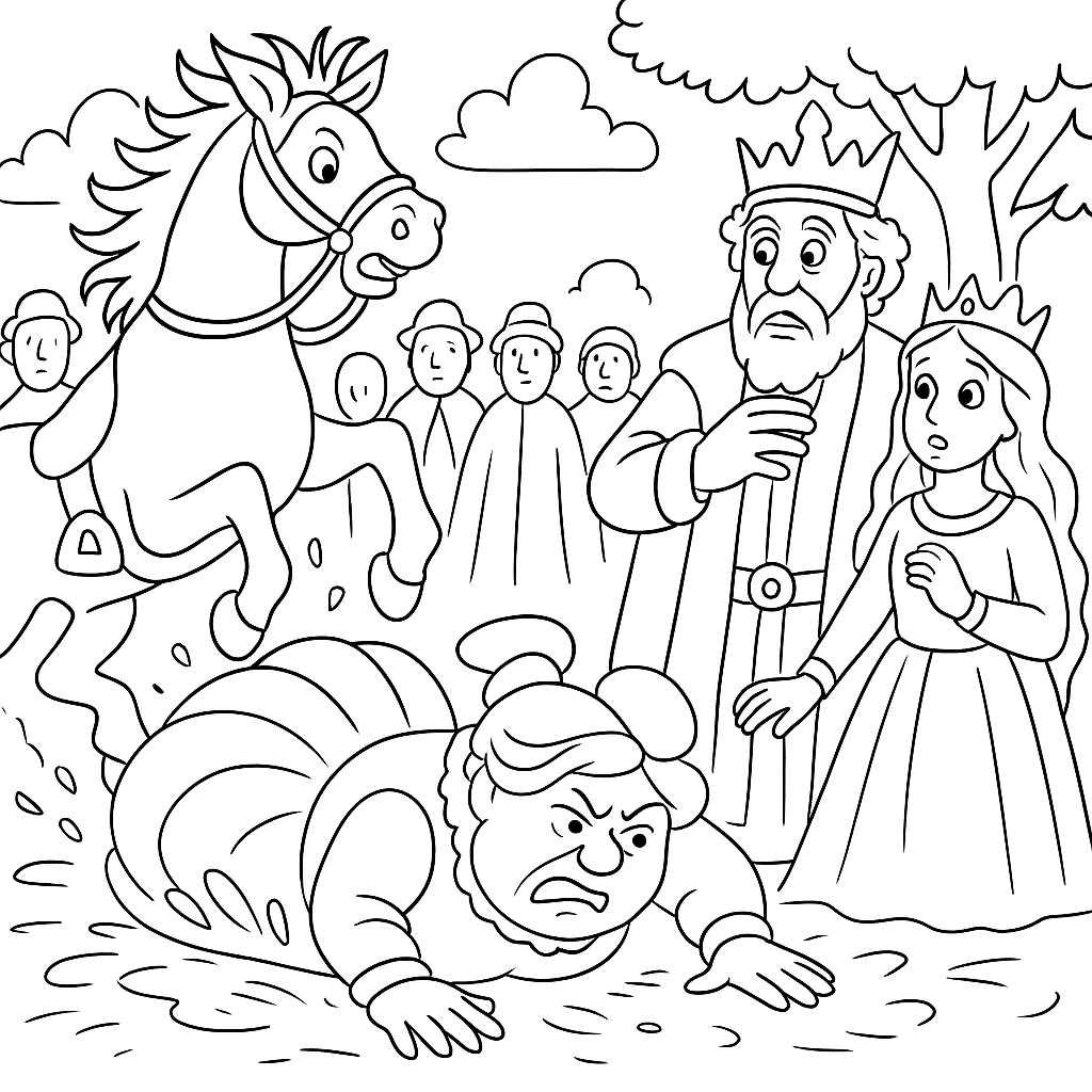 Раскраска по сказке "Грейс и дерек"