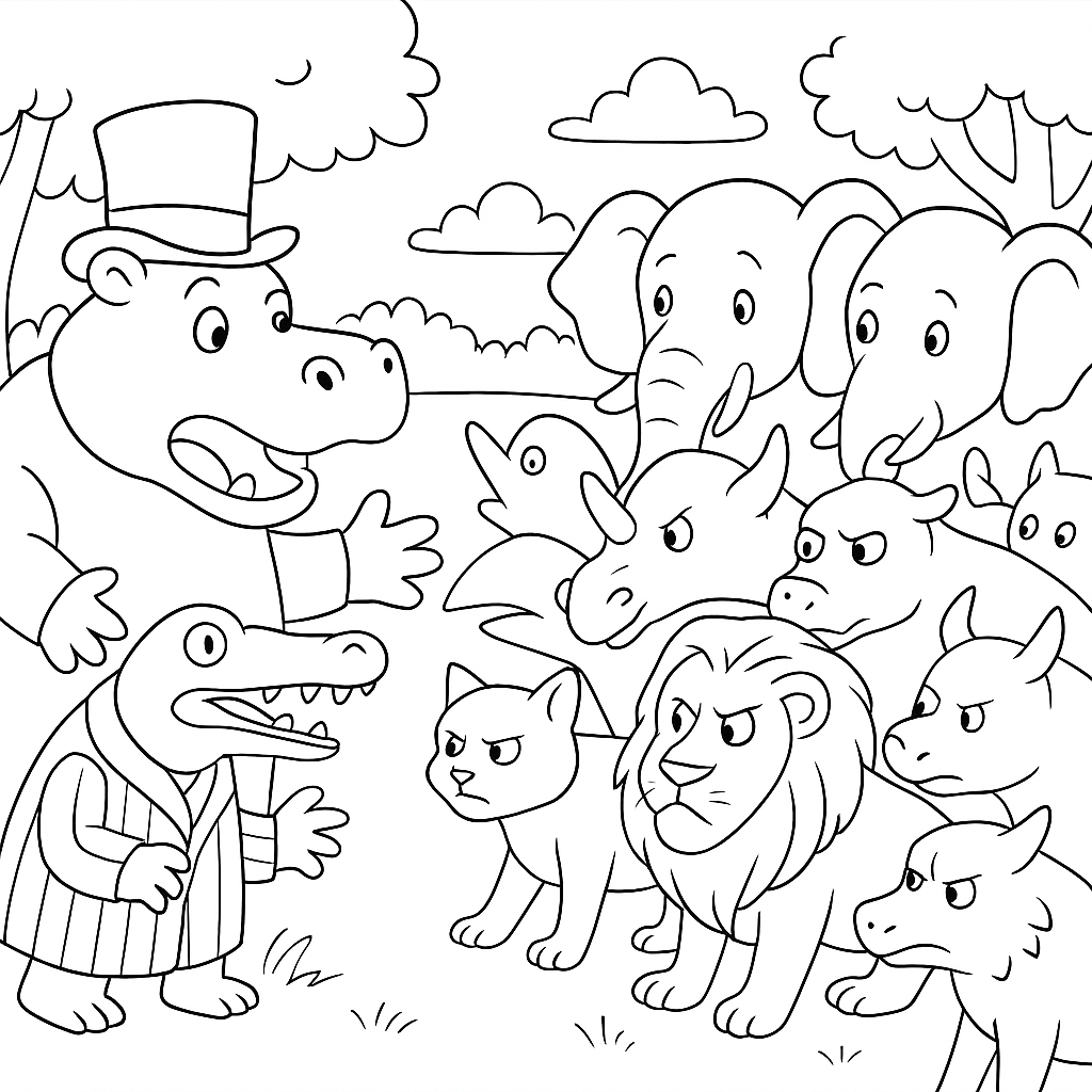 Раскраска по сказке "Тараканище"