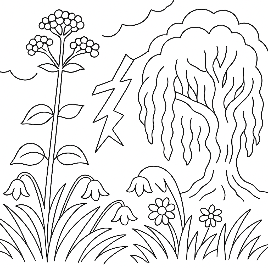 Раскраска по сказке "Гречиха"