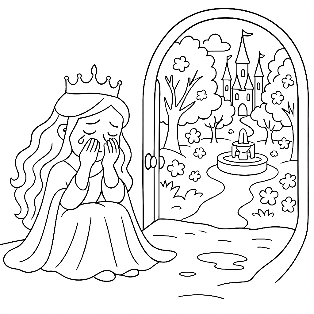 Раскраска по сказке "Грейс и дерек"