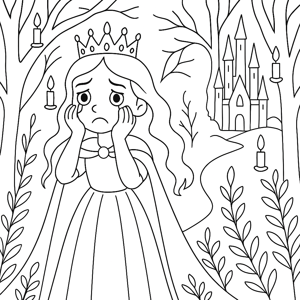 Раскраска по сказке "Грейс и дерек"