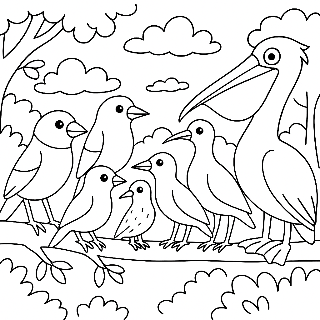 Раскраска по сказке "Чей нос лучше"