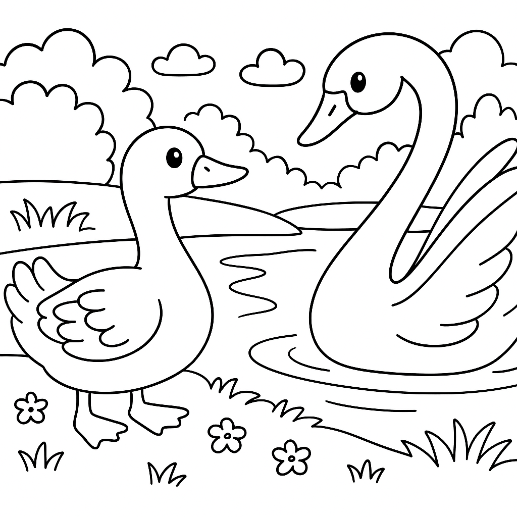 Раскраска по сказке "Это что за птица?"