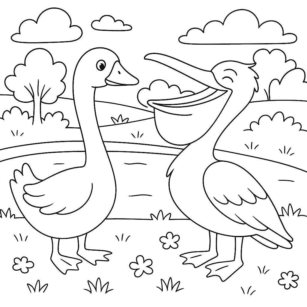 Раскраска по сказке "Это что за птица?"