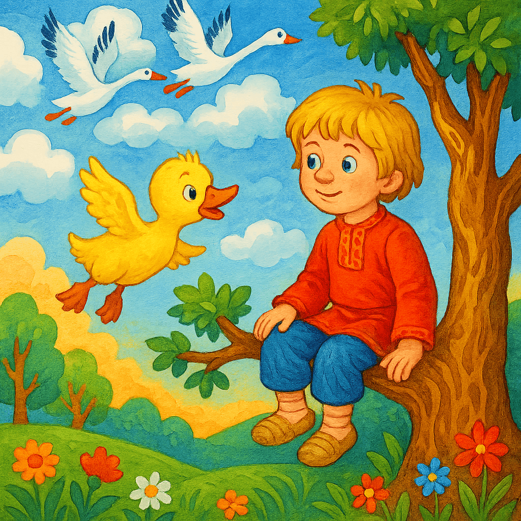 Гусёнок спасает Терешечку