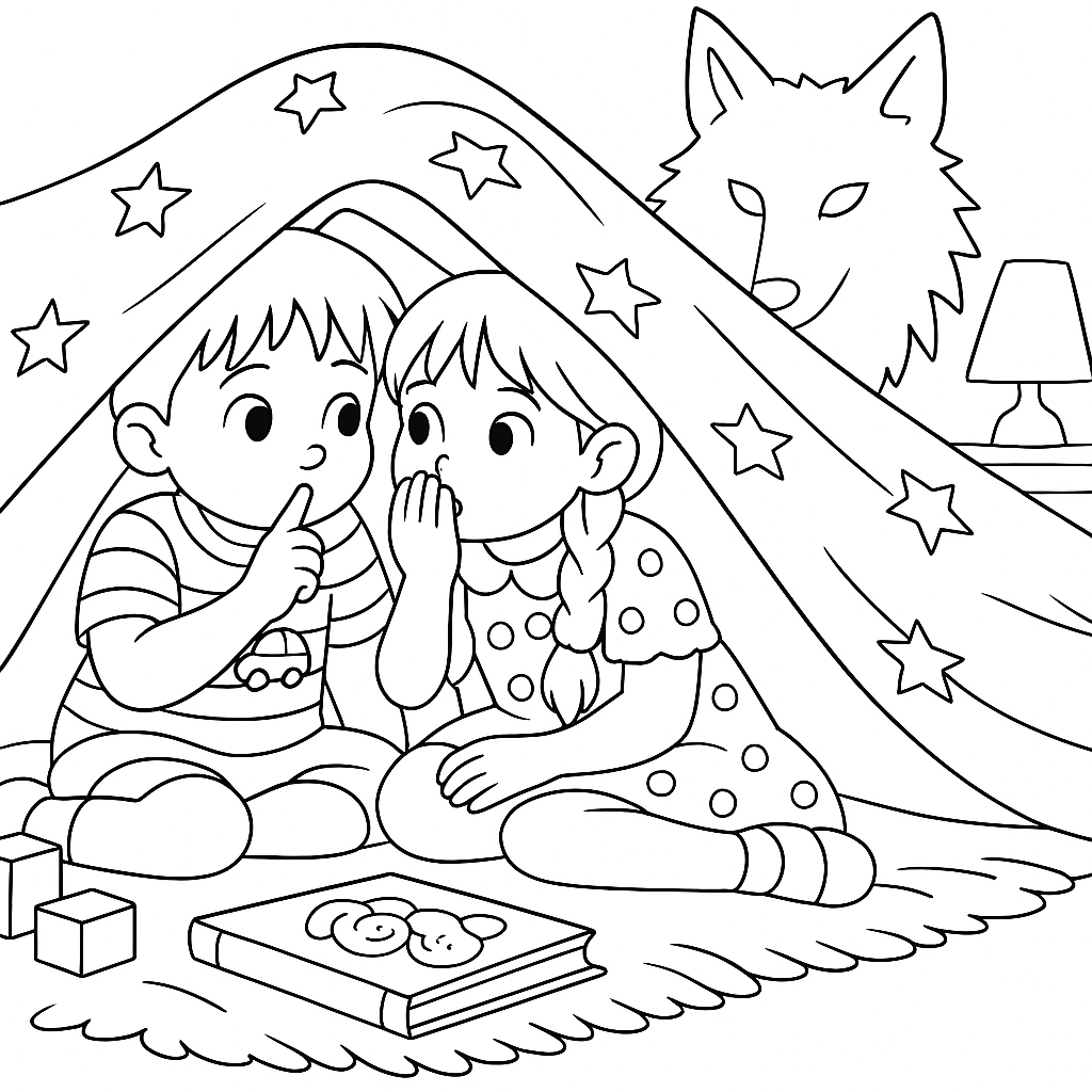 Раскраска по сказке "Затейники"