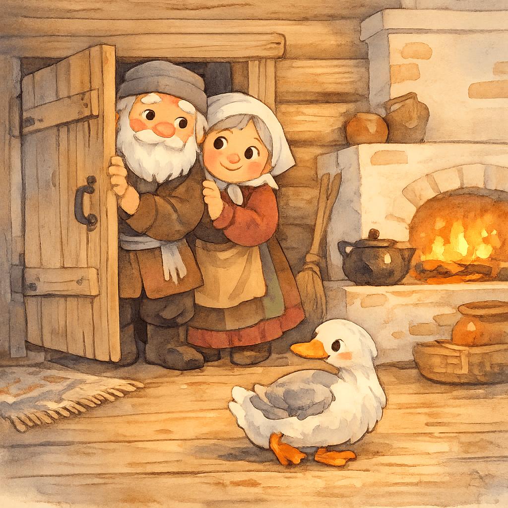 Дед и баба прячутся в чулане