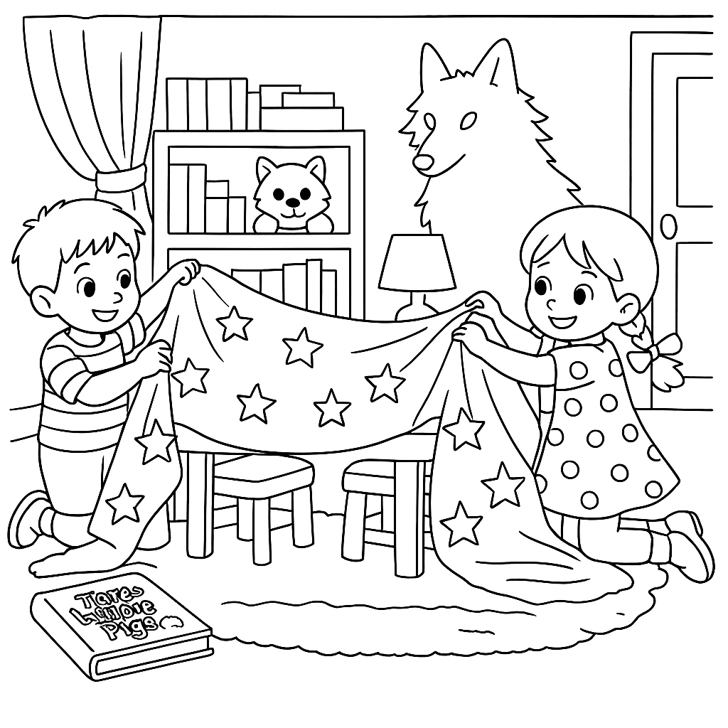 Раскраска по сказке "Затейники"