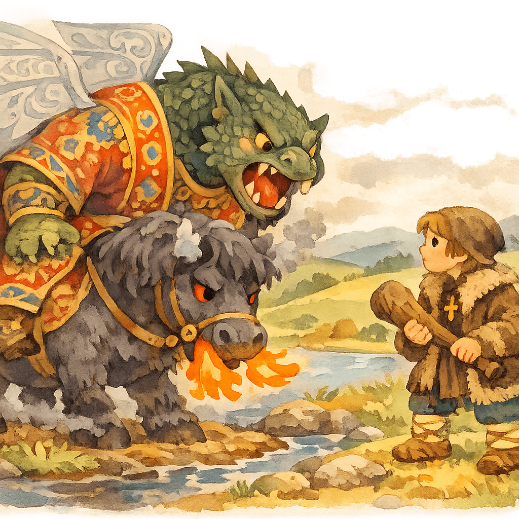 Тугарин встретил переодетого Алёшу и грозно закричал