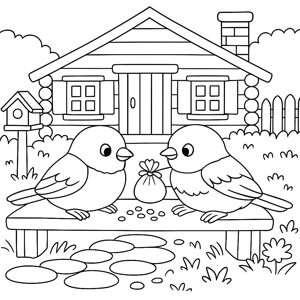 Раскраска по сказке "Урок дружбы"