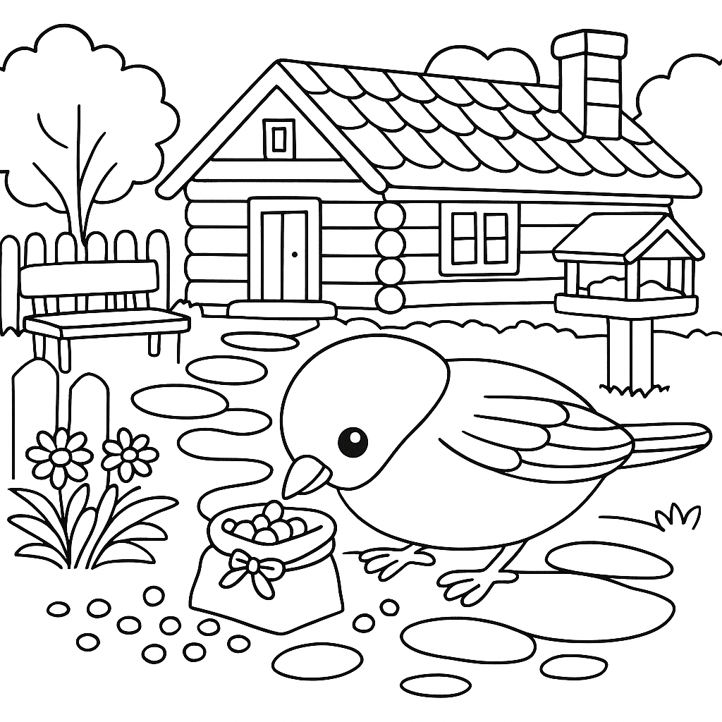 Раскраска по сказке "Урок дружбы"