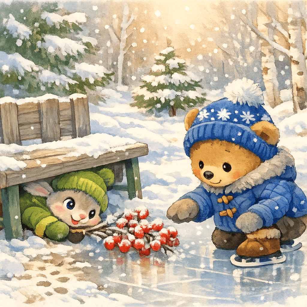 Хрустик тянет из-под скамейки ветку рябины, а не шарф