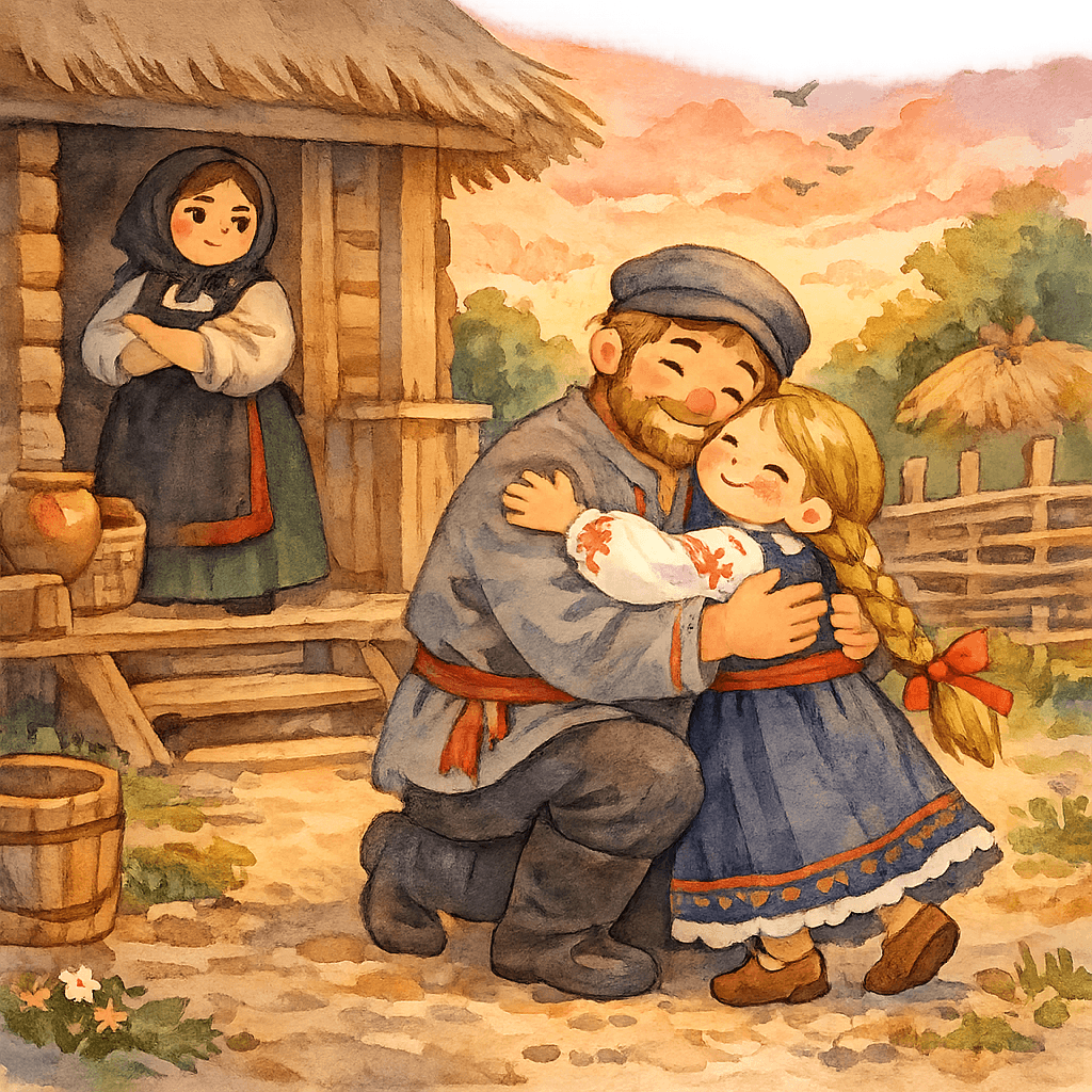 Девочка возвращается к отцу и рассказывает правду