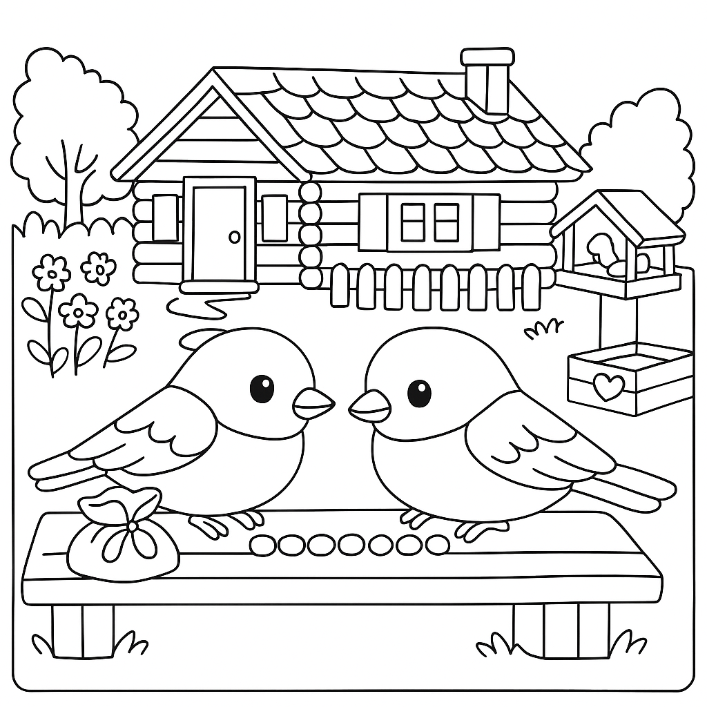 Раскраска по сказке "Урок дружбы"