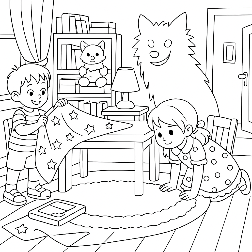 Раскраска по сказке "Затейники"