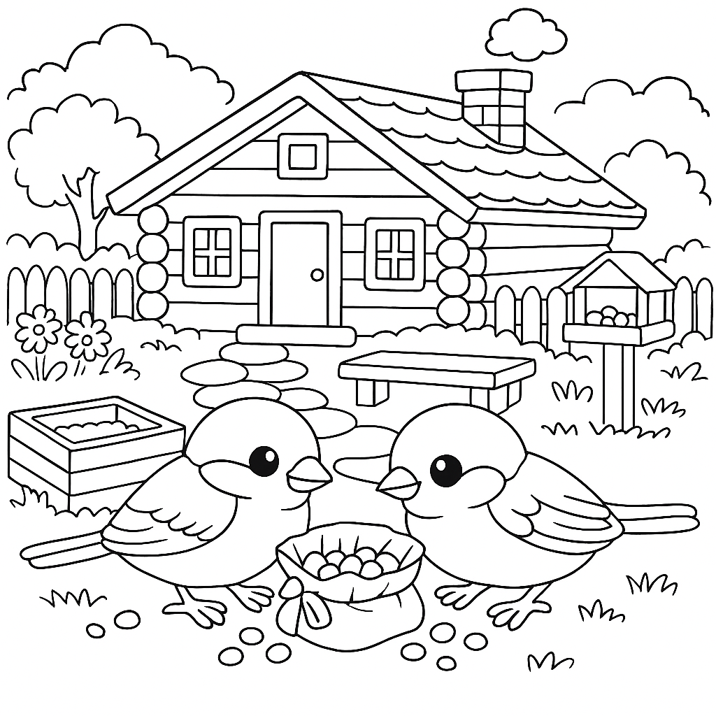 Раскраска по сказке "Урок дружбы"