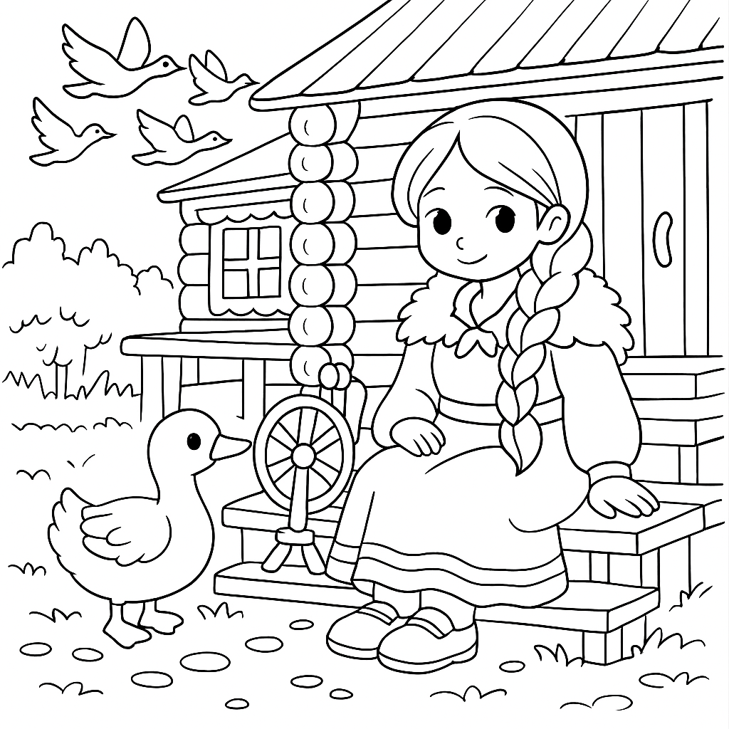 Раскраски: Кривая уточка