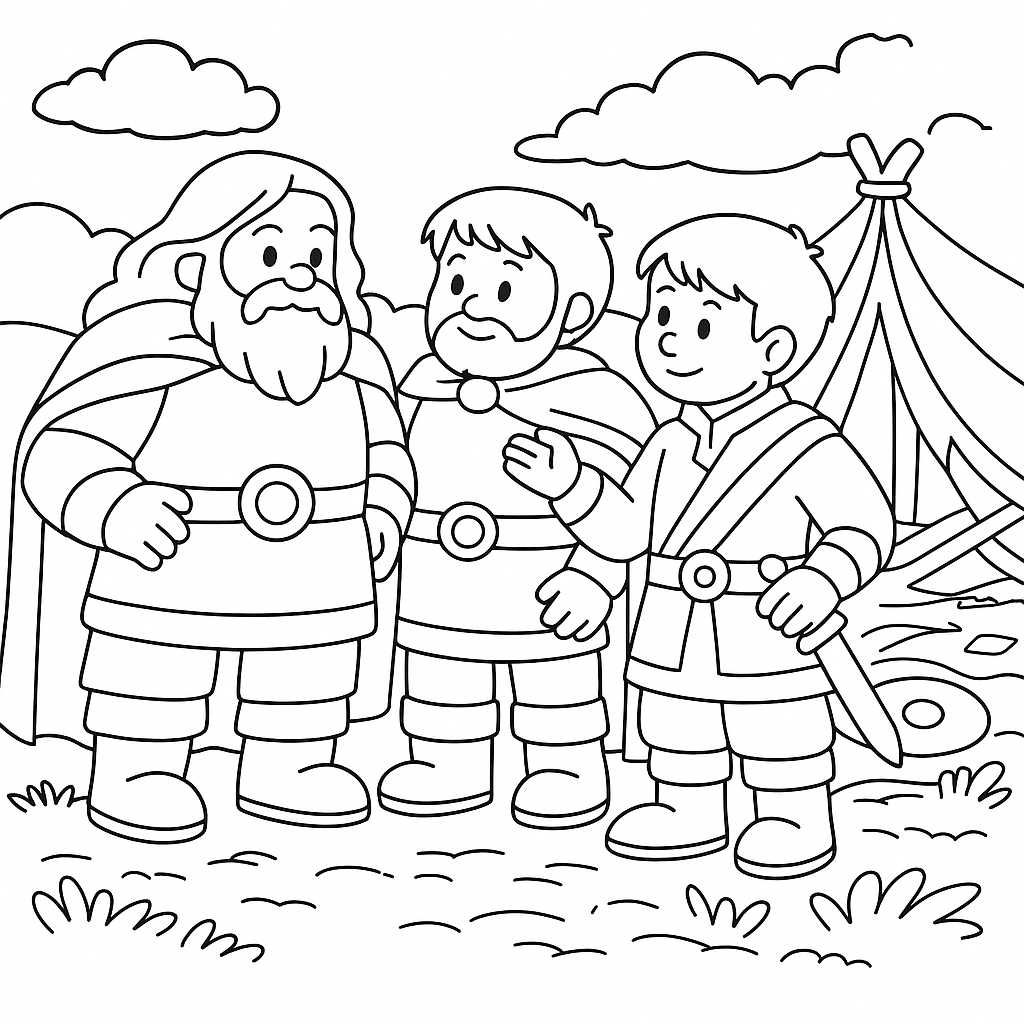 Раскраска по сказке "Бой добрыни с дунаем"