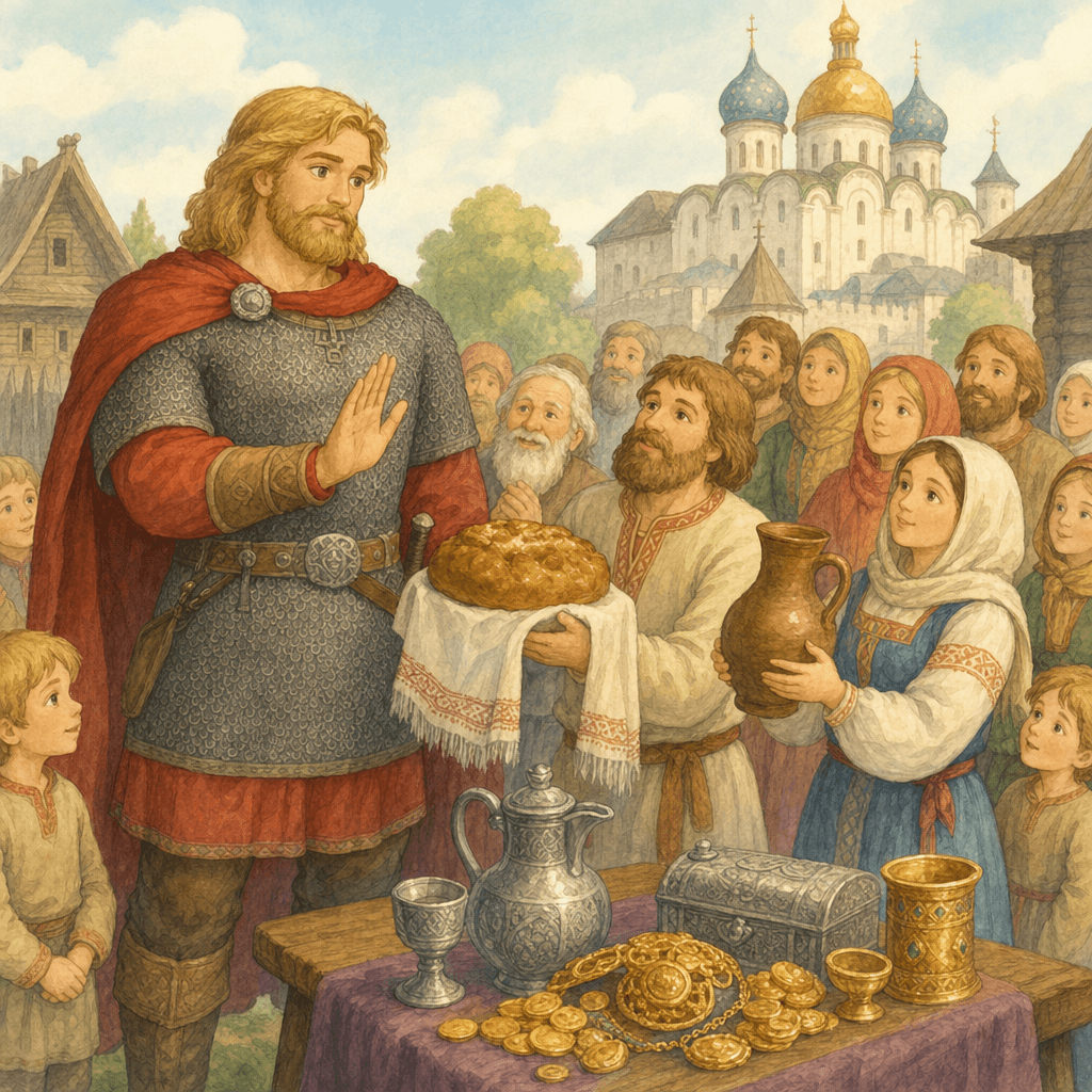 Илья Муромец отказывается от даров жителей Чернигова