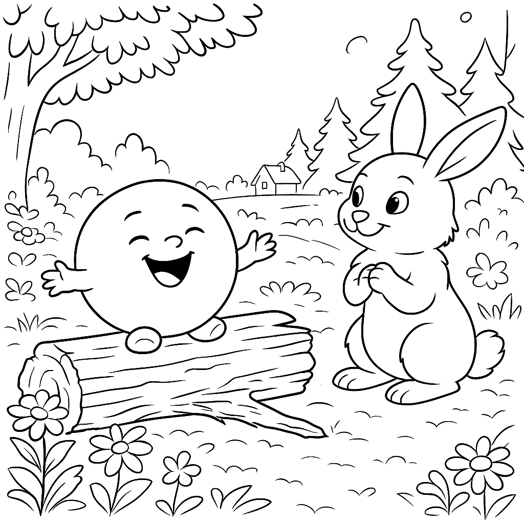 Раскраска по сказке "Колобок"